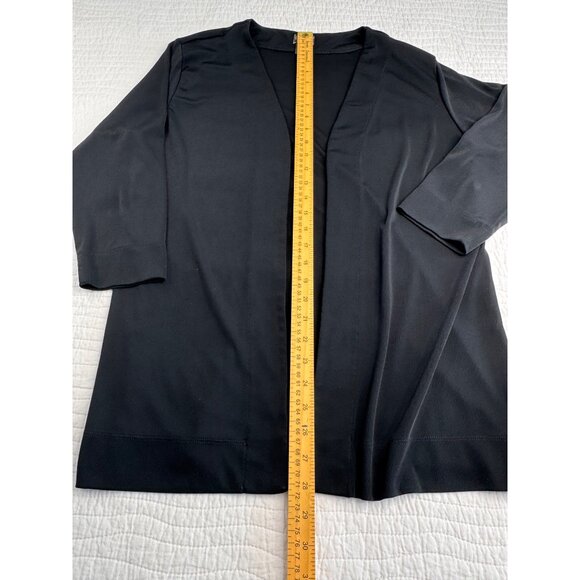Chicos Additions Black Long Sleeve Cardigan Travelers Size 3 - Picture 4 of 6